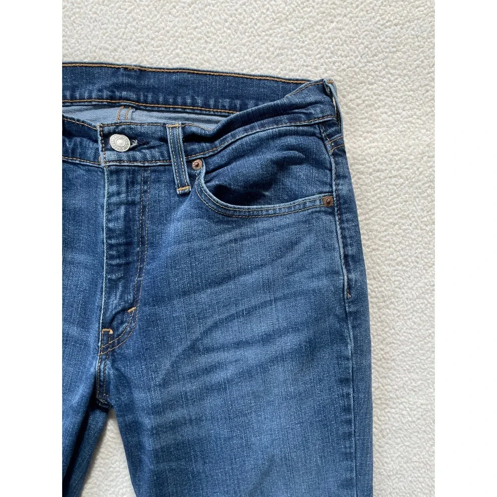 Levi's Mens 30x30 514 Straight Fit Jeans Blue Medium Wash Denim Stretch